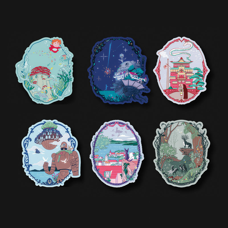 Ghibli Landscapes 3" Vinyl Sticker