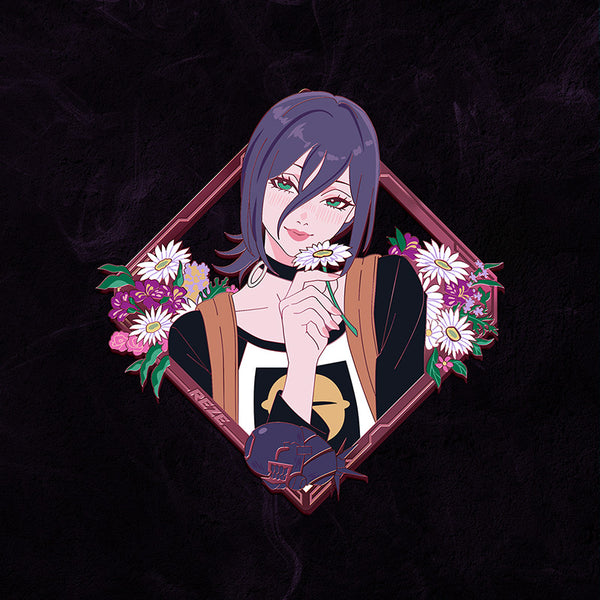 [PRE-ORDER] LE Patreon Exclusive Reze CSM Open Frame Wave 3 Rose Variant Enamel Pin