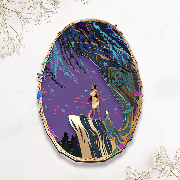 [Pre-Order] Patreon Exclusive COLORS OF THE WIND Landscape Stained Glass Enamel Pin