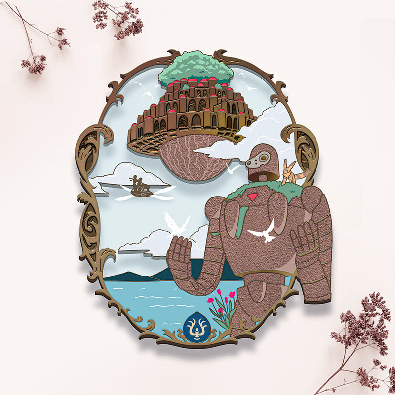 [Pre-Order] Castle In The Sky Ghibli Landscapes Stained Glass Enamel Pin