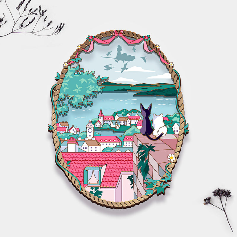 [Pre-Order] Kiki Ghibli Landscapes Stained Glass Enamel Pin
