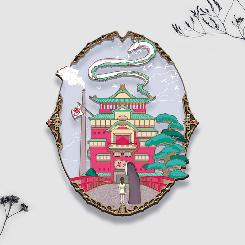 [Pre-Order] Spirited Away Ghibli Landscapes Stained Glass Enamel Pin