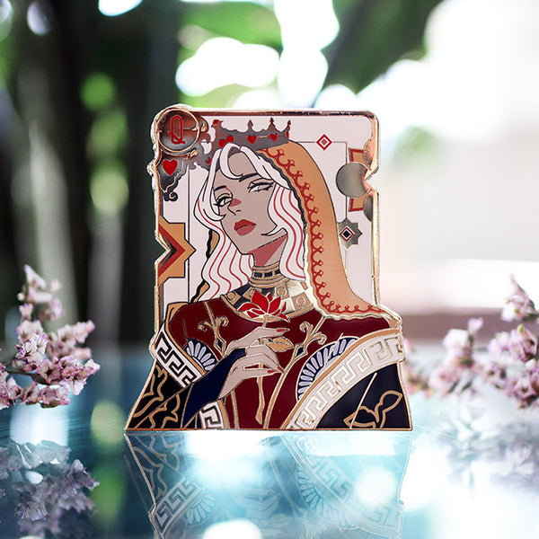 Patreon Exclusive Queen of Hearts Deck of Cards Enamel Pin