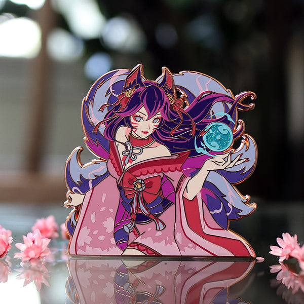 Patreon Exclusive Ahri Rose Quartz Blossom Variant Enamel Pin