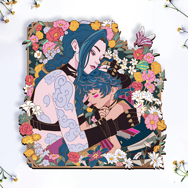 [PRE-ORDER] Stop and Smell the Flowers (Jinx and Isha) Arcane Portraits Enamel Pin