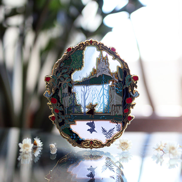 Patreon Exclusive Once Upon A Dream Stained Glass Landscape Enamel Pin