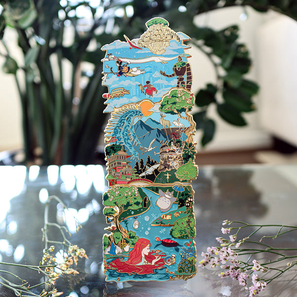 LE Ghibli "Sea Land and Sky" Landscape [Puzzle Piece Series] Enamel Pin Set