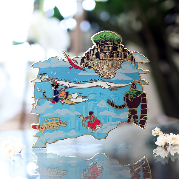 LE Ghibli "Sky" Landscape [Puzzle Piece Series] Enamel Pin