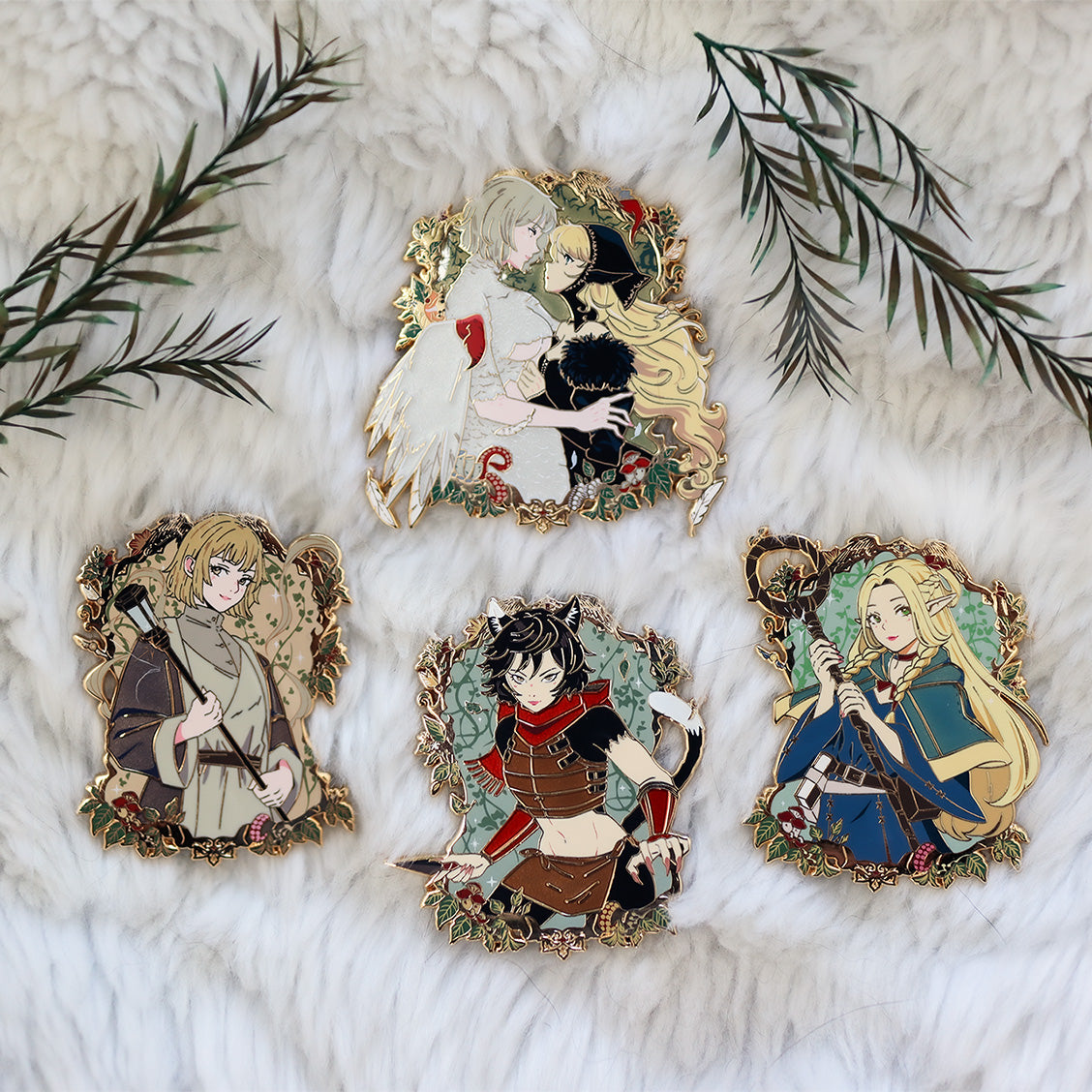 Dungeon Meshi Portrait Enamel Pin Bundle Made by Nuwa