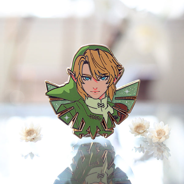 LE Patreon Exclusive Link Graphic-Style Gamer Girls Gold Variant Enamel Pin