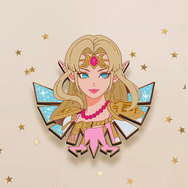 [Pre-Order] LE Patreon Exclusive Princess Zelda Star Graphic-Style Gamer Girls Gold Variant Enamel Pin
