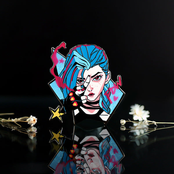 Graphic-Style Jinx Arcane Enamel Pin