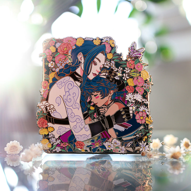 Stop and Smell the Flowers (Jinx and Isha) Arcane Portraits Enamel Pin