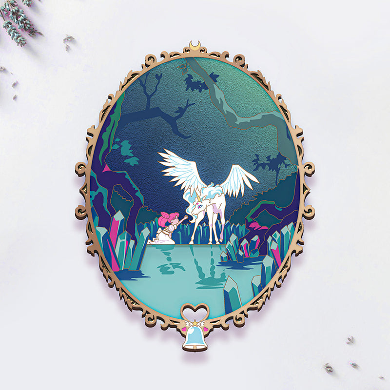 [PRE-ORDER] Pegasus Moonie Stained Glass Landscape Enamel Pin