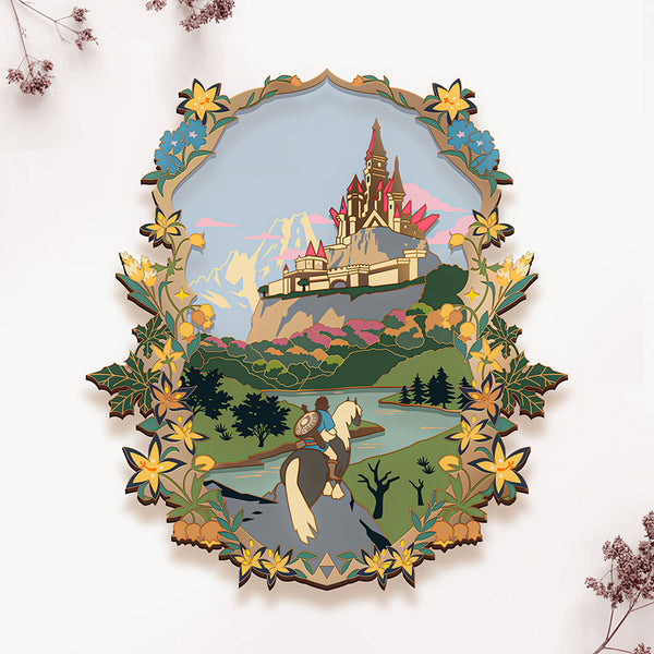 [Pre-Order] Patreon Exclusive Hyrule Castle Dawn Variant Landscape Stained Glass Enamel Pin