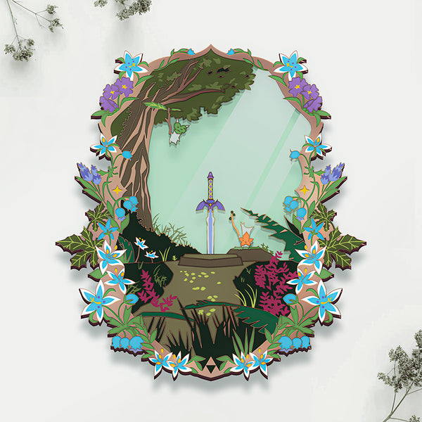 [PRE-ORDER] Korok Forest Stained Glass Landscape Enamel Pin