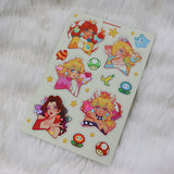 Mario Girls Mirrored Sticker Sheet