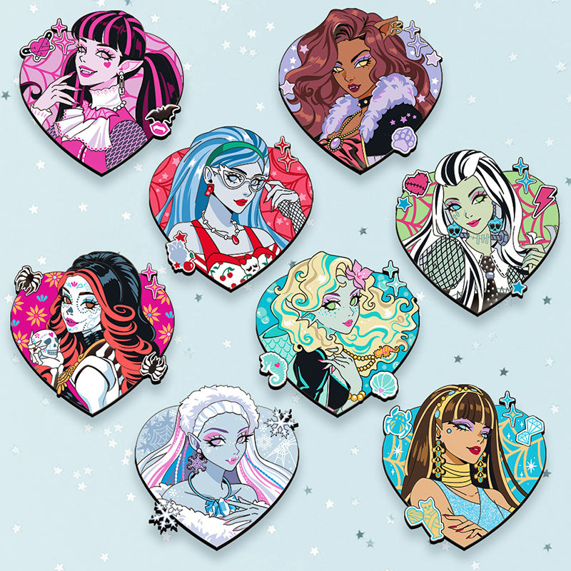 [PRE-ORDER] MONSTER HIGH GRAPHIC-STYLE ENAMEL PIN BUNDLE