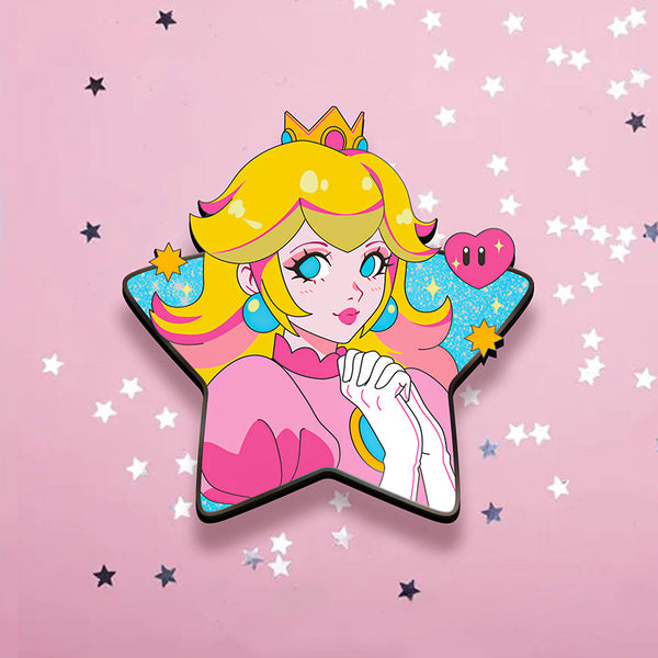 [PRE-ORDER] PRINCESS PEACH STAR GRAPHIC-STYLE MARIO GIRLS ENAMEL PIN