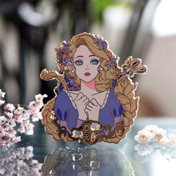 PATREON EXCLUSIVE RAPUNZEL GRIMM GIRLS ENAMEL PIN
