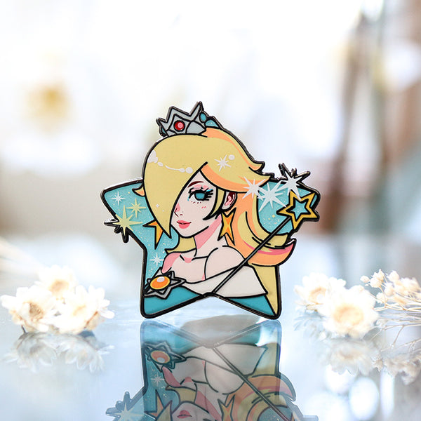 ROSALINA STAR GRAPHIC-STYLE MARIO GIRLS ENAMEL PIN