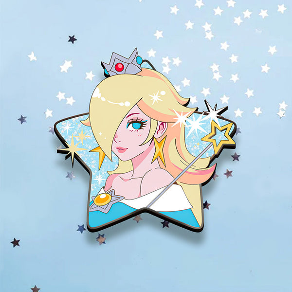 [PRE-ORDER] ROSALINA STAR GRAPHIC-STYLE MARIO GIRLS ENAMEL PIN