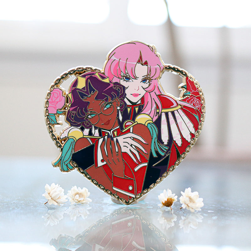 Utena and Anthy Sweethearts Enamel Pin