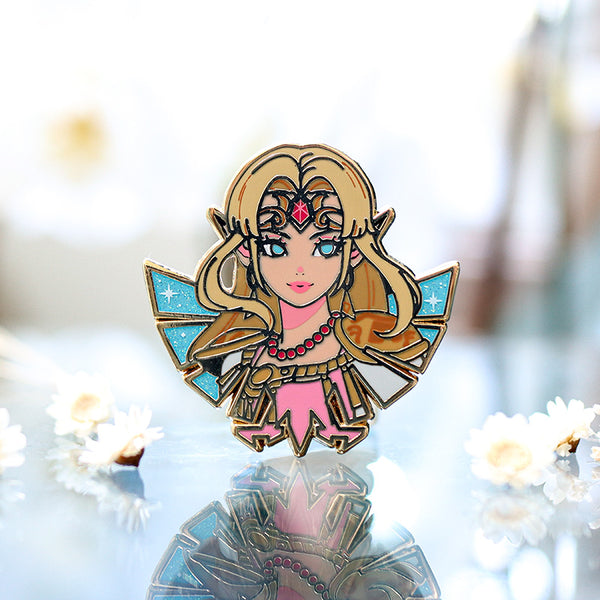LE Patreon Exclusive Princess Zelda Graphic-Style Gamer Girls Gold Variant Enamel Pin