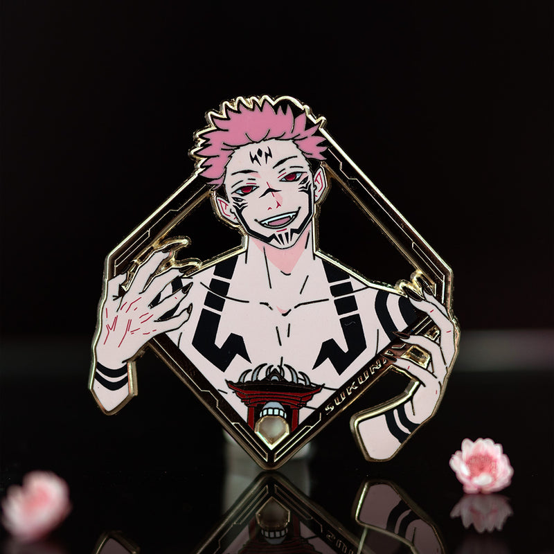 Cursed King JJK Open Frames Enamel Pin
